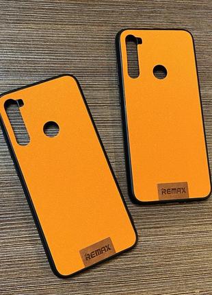 Чехол-накладка на телефон xiaomi redmi note 8 оранжевого цвета