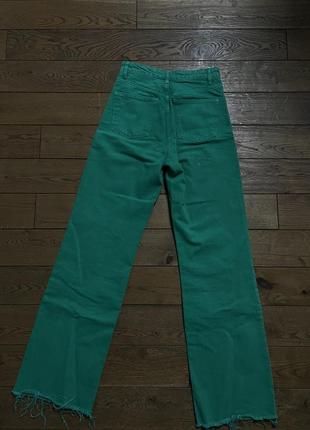 Зеленые трендовые джинсы zara💚7 фото