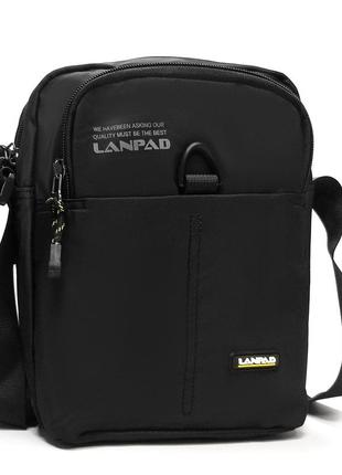 Сумка мужская планшет нейлон lanpad 65350 black