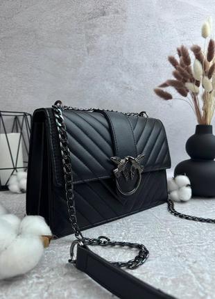 Сумка pinko black gold диагональ 😍