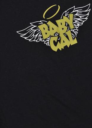М/l h&amp;m новая натуральная фирменная женская футболка с принтом надписью baby gal2 фото