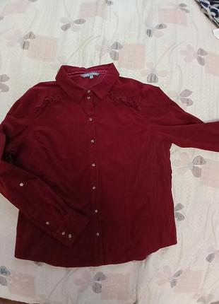 Шикарная мягкая теплая натуральная рубашка блуза винтажном стиле микро вельвет2 фото