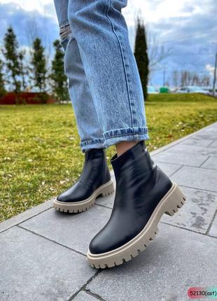 🔥ботинки деми klay черная кожа.