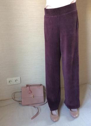 Женские широкие фиолетовые брюки1 фото