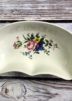 Шротниця керамклуб 14 см біла з деколю