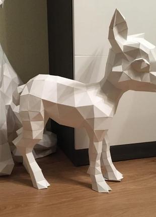 Paperkhan конструктор з картону 3d фігура олень паперкрафт papercraft подарунковий набір для творчості іграшка сувенір