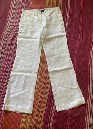 Шикарные льняные брюки с подворотами штаны ralph lauren sport  размер 63 фото