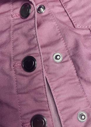 Джинсовая курточка на девочку цвета барби пиджак3 фото