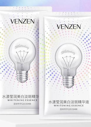 Отбеливающая сыворотка для кожи лица venzen whitening essence (1стик)3 фото