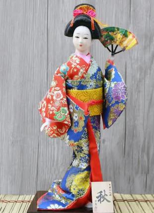 Колекційна лялька ручної роботи японська гейша1 фото