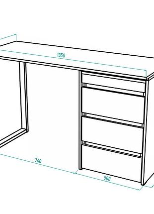 Стол-комод трансформер shiron loft белый бетон с 3 ящиками смарт раскладные....