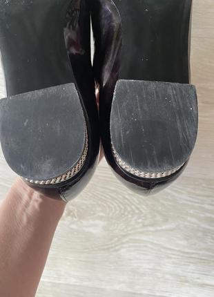 Черные кожаные туфли балетки5 фото