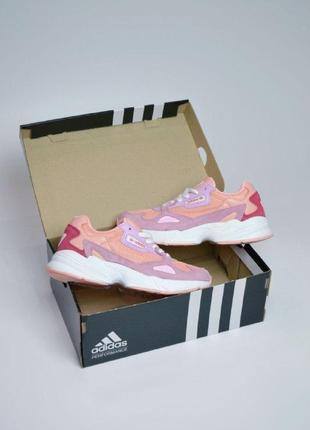 Кроссовки adidas falcon розовые разноцветные3 фото