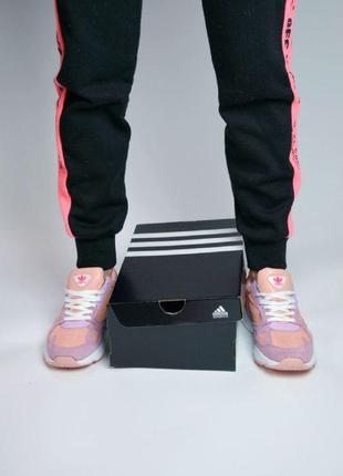 Кроссовки adidas falcon розовые разноцветные10 фото
