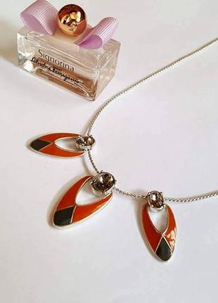 🍂🌞яскраве вишукане кольє з великими кристалами і емаллю з літньої колекції pilgrim