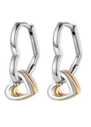 Серьги кольца серебро silver_pandora original