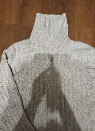Серый оверсайз свитер h&amp;m