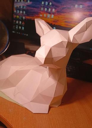 Paperkhan конструктор з картону 3d фігура олень паперкрафт papercraft подарунковий набір для творчості іграшка сувенір