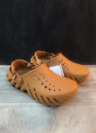 Крокс экхо клог песочные коричневые crocs echo clog sand