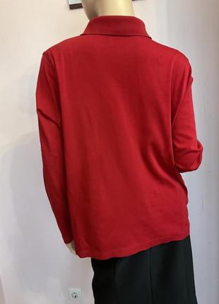 Фирменная хлопковая трикотажная футболка-поло/ 48/brend clarina2 фото