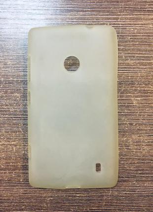 Силиконовый чехол на телефон nokia lumia 525 белого цвета