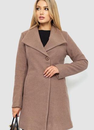 Пальто жіноче кашемірове, колір темно-бежевий, пальто женское кашемир1 фото