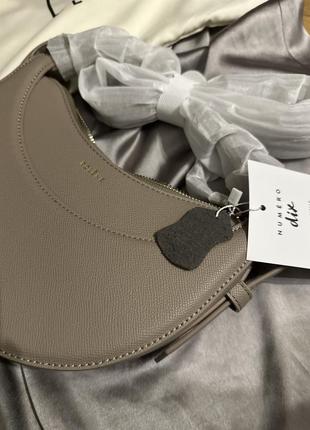 Сумка polene беж новая сросбоди кожаная