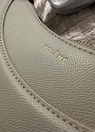 Сумка polene беж новая сросбоди кожаная