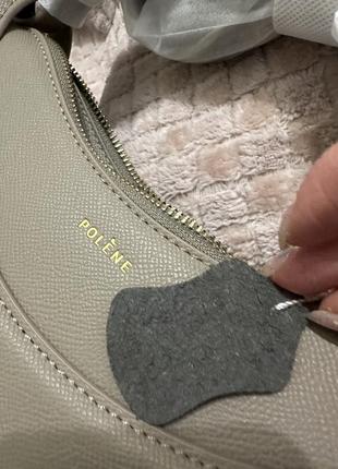 Сумка polene беж новая сросбоди кожаная