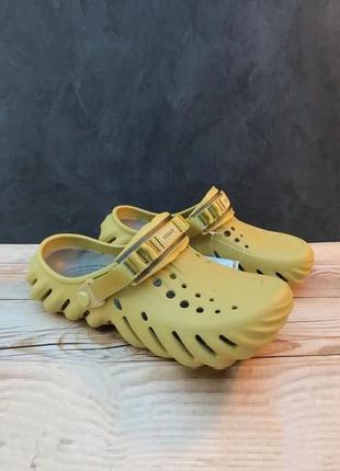 Крокс екхо клог бежеві пісочні crocs echo clog desert grass beige