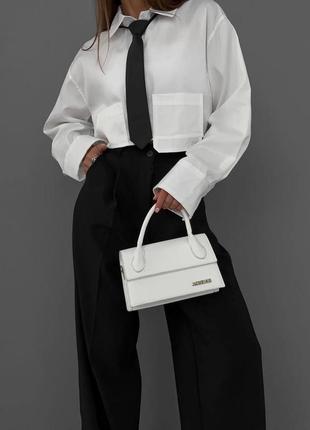 Стильный деловой образ🍃 женский костюм рубашка и брюки оверсайз классический комплект3 фото