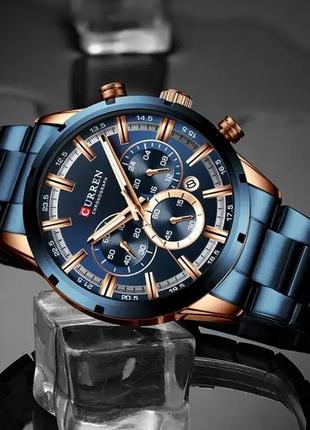 Curren wild blue classik 2415 чоловічий годинник із кварцовим механізмом2 фото