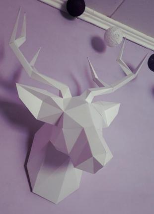 Paperkhan конструктор из картона 3d фигура олень паперкрафт papercraft подарочный набор игрушка сувенир