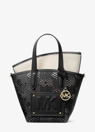 Сумка michael kors kimber small 2-in-1 logo embossed and perforated tote bag2 фото