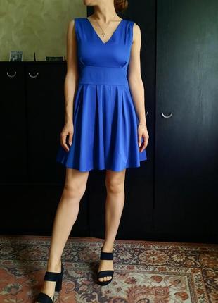 Атласна синя сукня, розмір s