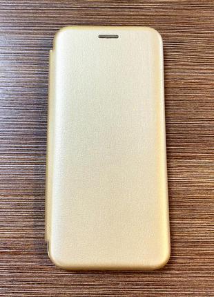 Чехол-книжка на телефон samsung a31 золотистого цвета2 фото