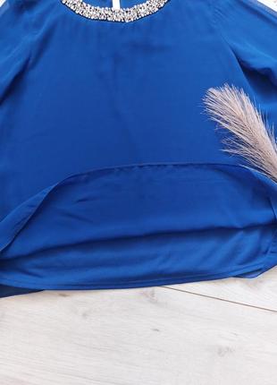 Стильная синяя блуза с камушками wallis5 фото