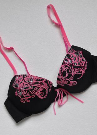 Бюстгальтер пуш-ап, бархатные бретели,  75в