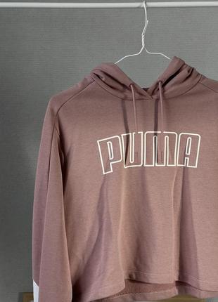 Худи женское укороченное розовое пума спортивное для спорта puma6 фото