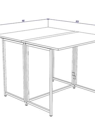 Стол-книжка трансформер кухонный письменный spier duo венге. стол раскладной смарт лофт рабочий компактный8 фото