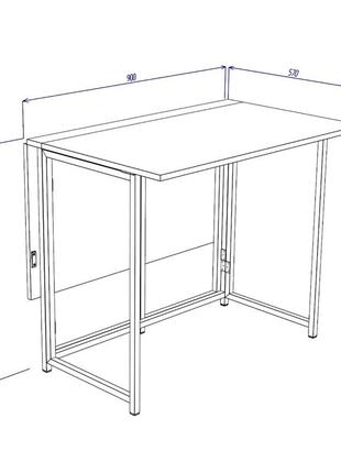 Стол-книжка трансформер кухонный письменный spier duo венге. стол раскладной смарт лофт рабочий компактный7 фото
