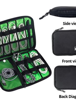 Сумка органайзер для зарядних кабелів та power bank карт памʼяті
