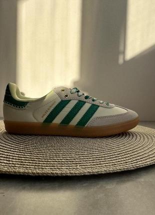 Кроссовки женские adidas samba wales bonner адидас самба велс бонер бежевые кеды a-1002