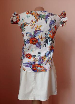 Блуза с валанами на рукавах размер s.6 фото