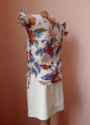 Блуза с валанами на рукавах размер s.5 фото