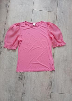 Футболка с рукавом органза