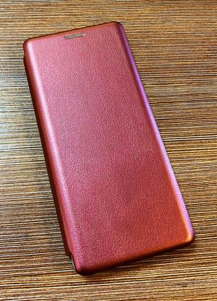 Чохол-книжка на телефон xiaomi redmi note 8t бордового кольору