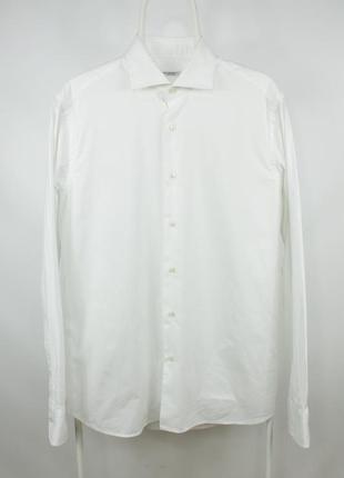 Итальянская формальная рубашка рубашка moreschi slim fit cotton formal dress white shirt men's