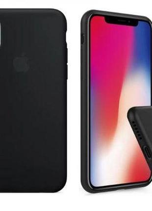 Чохол силіконовий silicone case для apple iphone xs black max