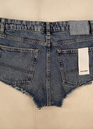 Крутые винтажные джинсовые секси шорты с рваностями коротенькие выбеленные шортики asos5 фото